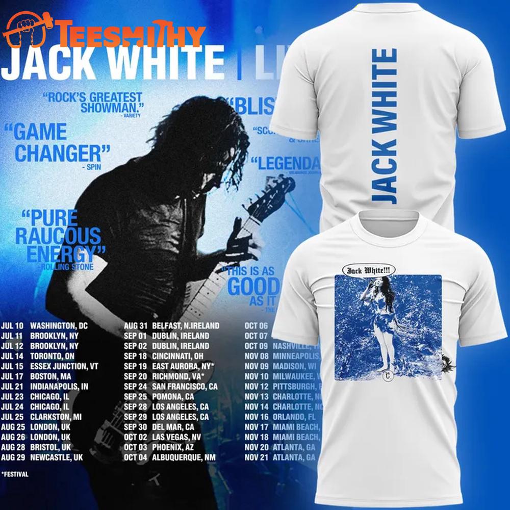 Jack White Live 2026 Tour New Design T Shirt
