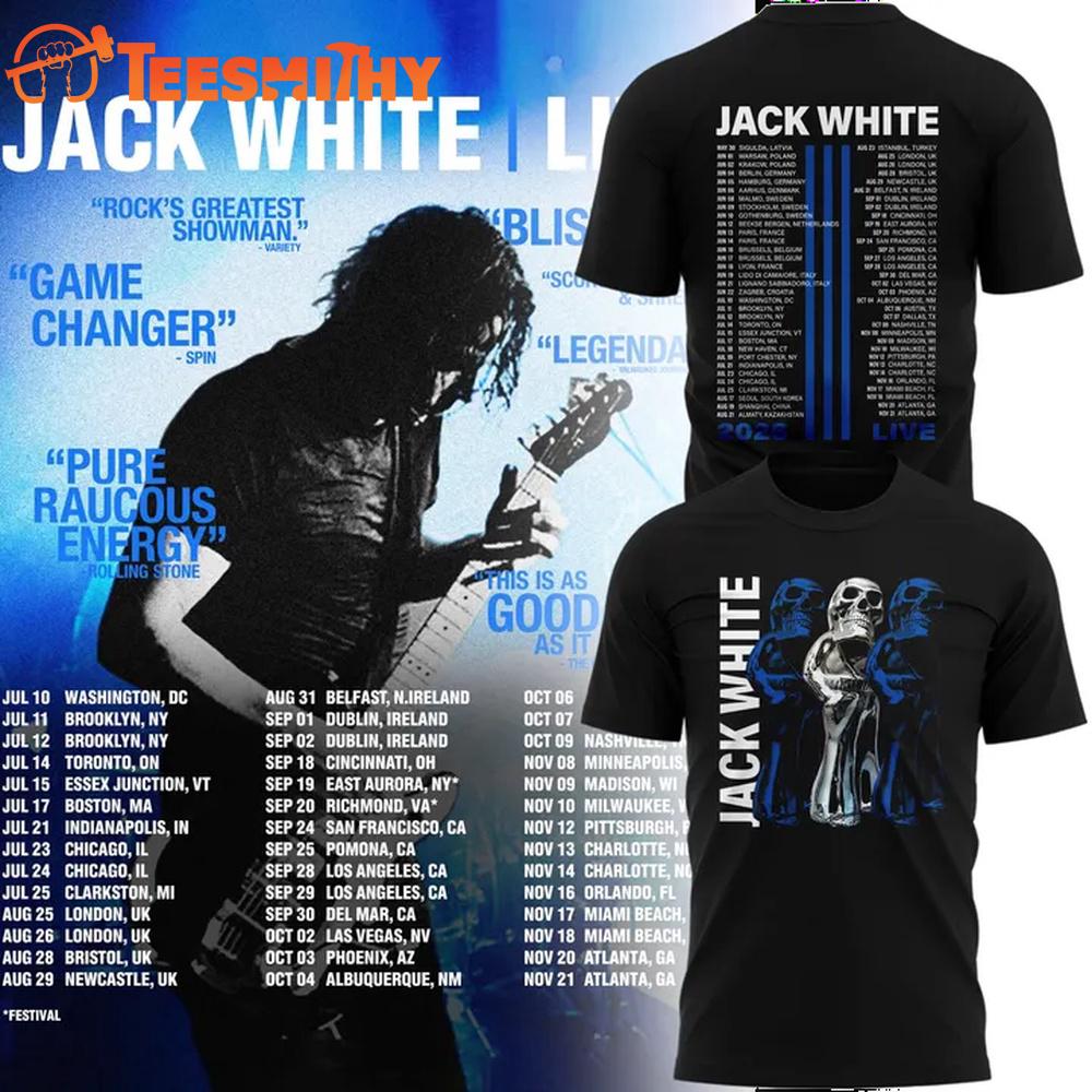 Jack White Live 2026 Tour Scheduler T Shirt
