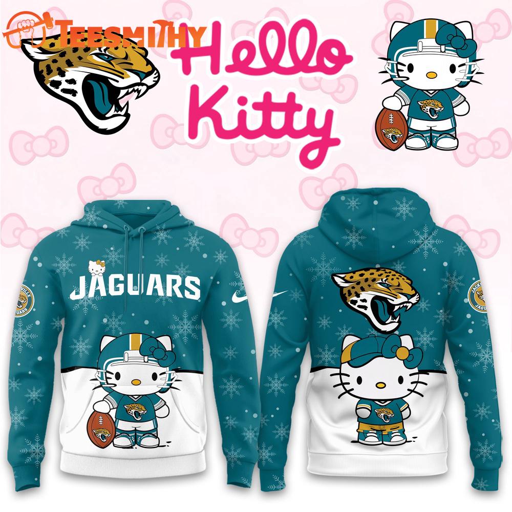 Jacksonville Jaguars 2025 Football Christmas Hello Kitty Hoodie Shirt