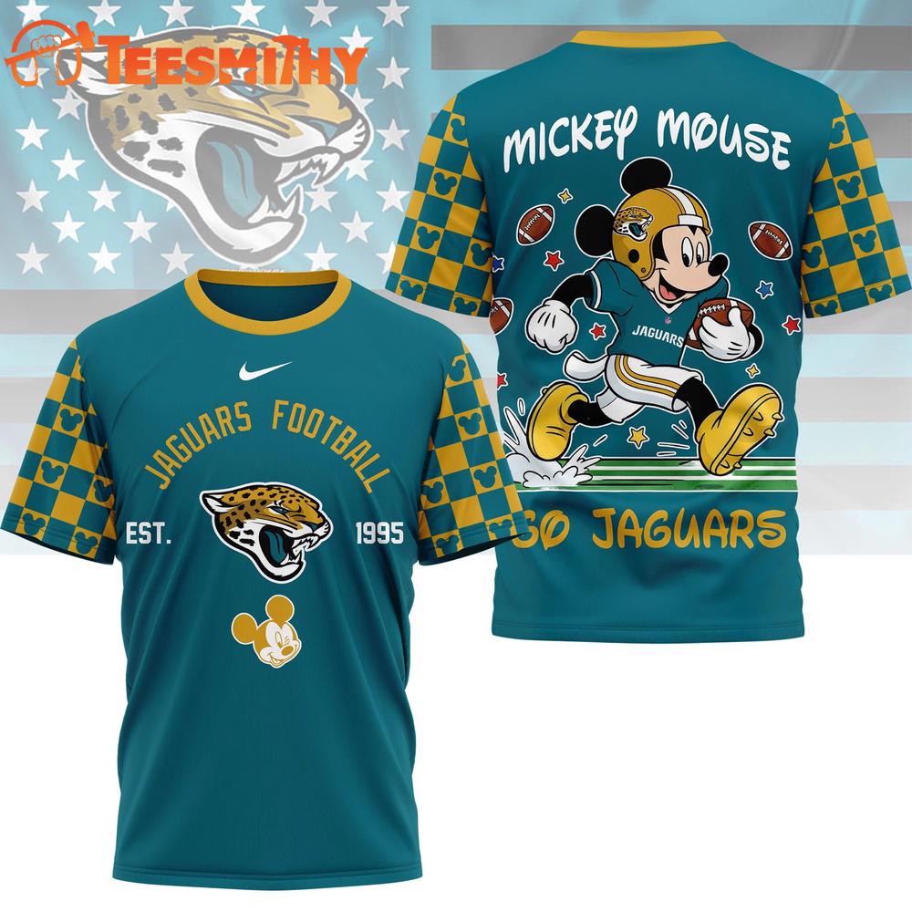 Jacksonville Jaguars 2026 NFL Mickey Football Special New 3D T Shirt
