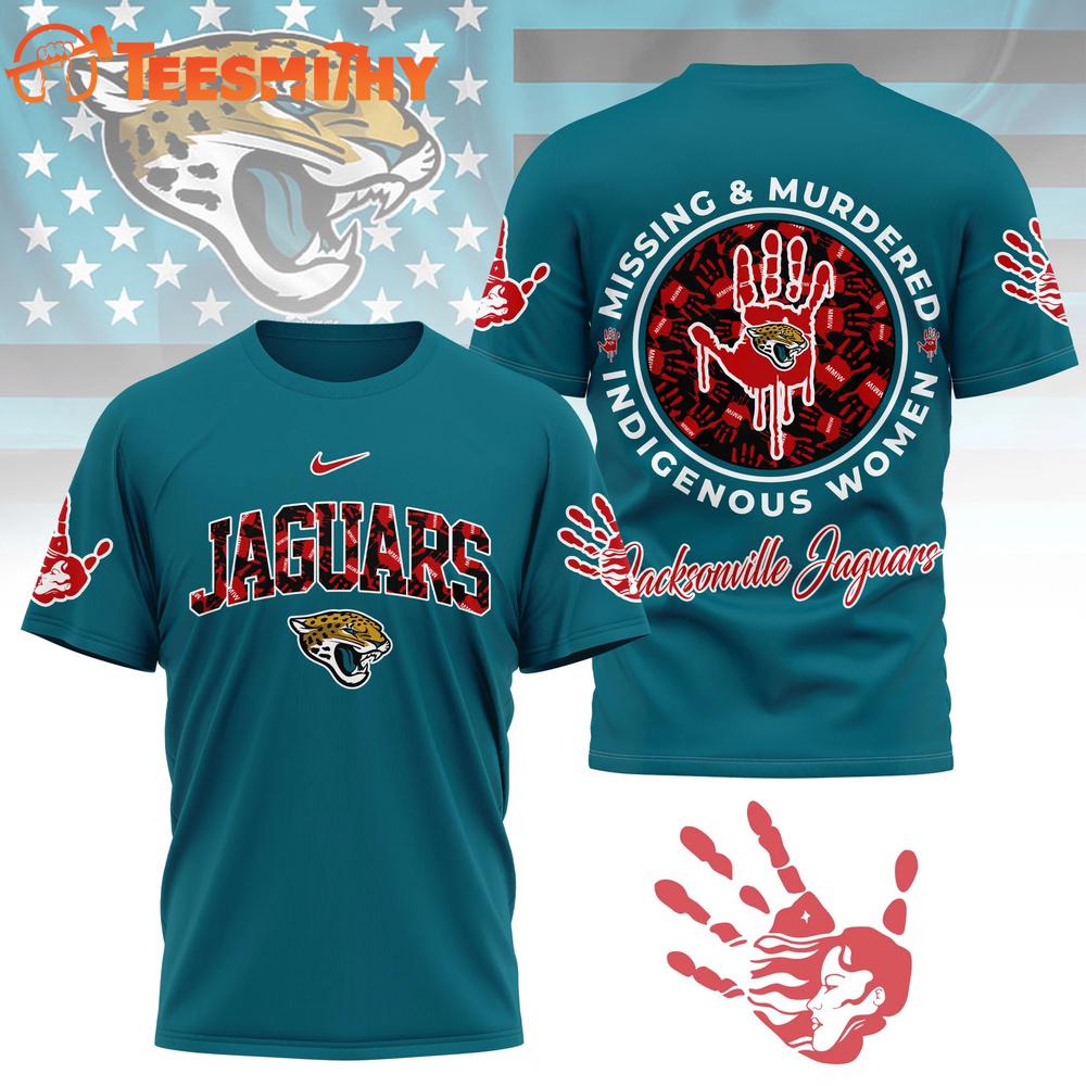 Jacksonville Jaguars 2026 NFL Missing Murdered Indigenous Women Awareness 3D Shirt
