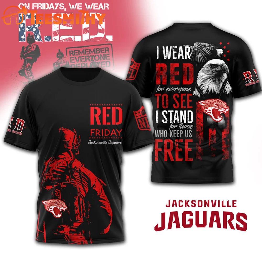 Jacksonville Jaguars 2026 NFL RED Friday 3D T Shirt