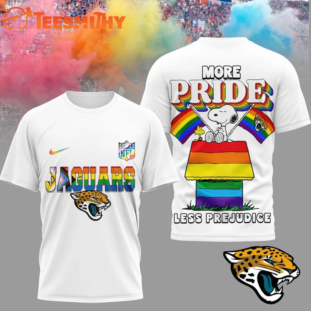Jacksonville Jaguars 2026 NFL Snoopy Pride Month 3D T-Shirt