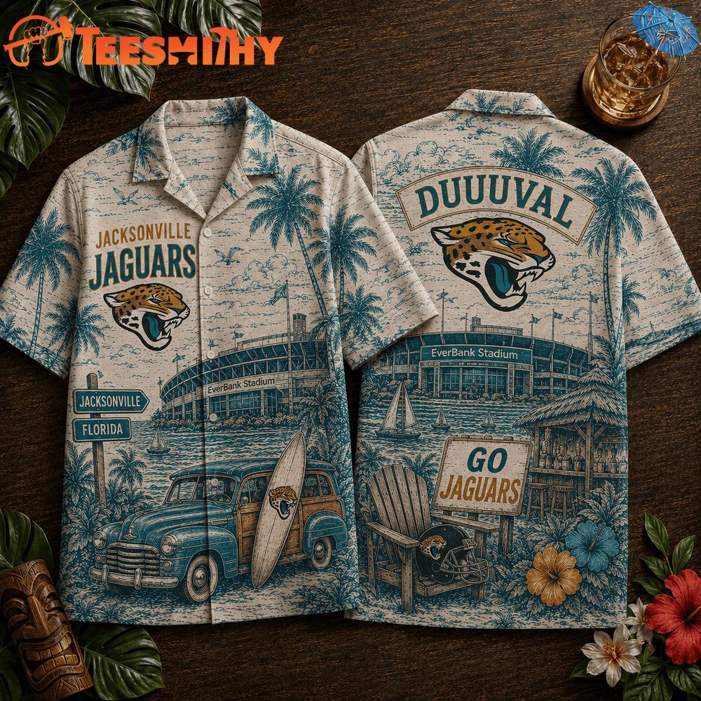 Jacksonville Jaguars 2026 NFL Summer Vintage Hawaiian Shirt