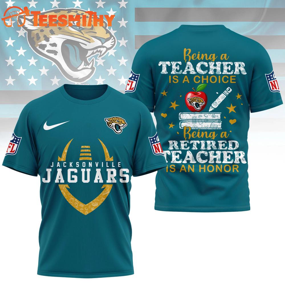 Jacksonville Jaguars 2026 NFL Teacher Honor 3D T Shirt