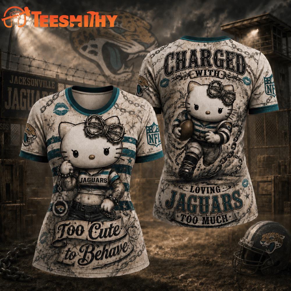 Jacksonville Jaguars NFL Hello Kitty Rebellion Unisex 3D Shirt