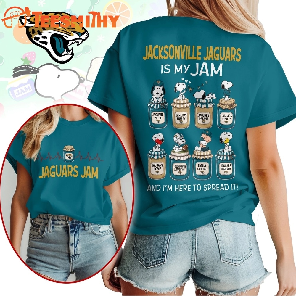 Jacksonville Jaguars NFL Jam Snoopy Peanuts Football Fan 3D Shirt