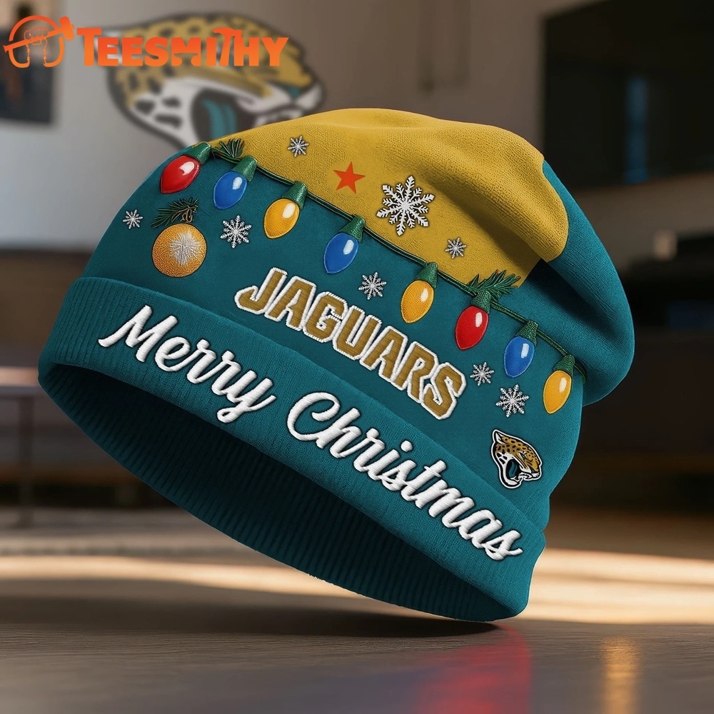 Jacksonville Jaguars NFL Merry Christmas Beanie Hat