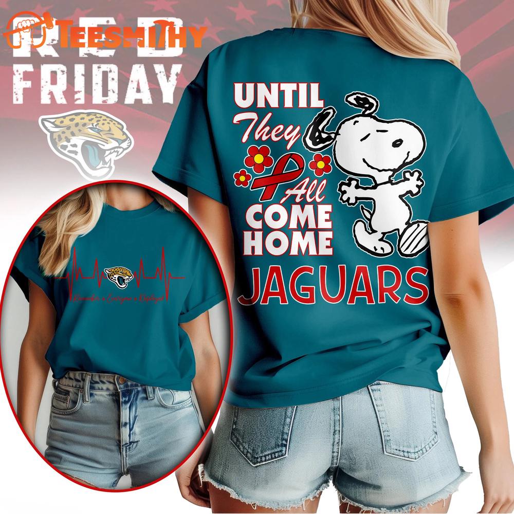 Jacksonville Jaguars NFL Snoopy Red Friday Unisex 3D Shirt