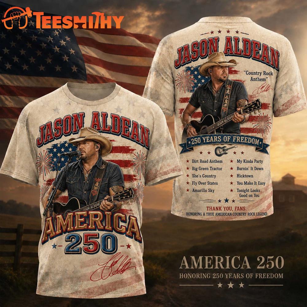 Jason Aldean America Honoring 250 Years of Freedom 2026 T Shirt