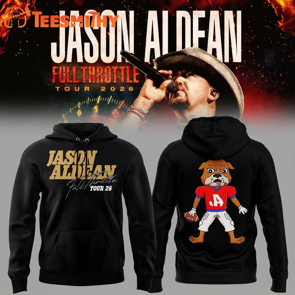 Jason Aldean Full Throttle Tour 2026 Limited Edition Black Hoodie