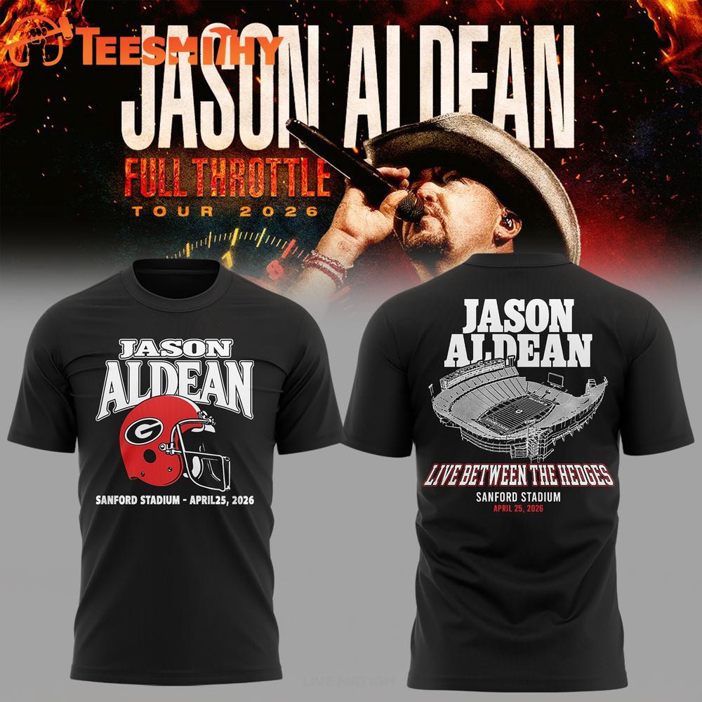 Jason Aldean Full Throttle Tour 2026 Limited Edition Black T Shirt