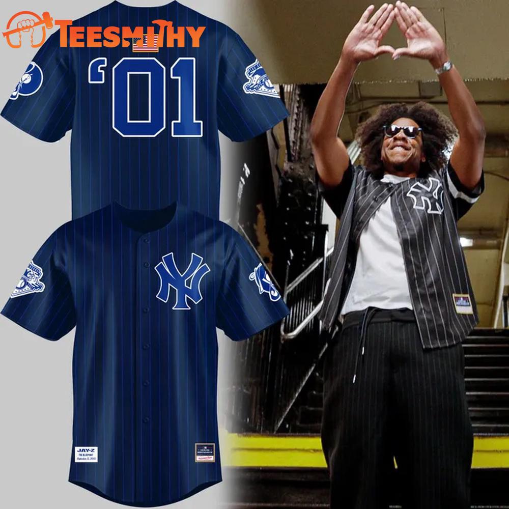 JAY-Z30 Reasonable Doubt x New York Yankees 2026 Blue Baseball Jersey