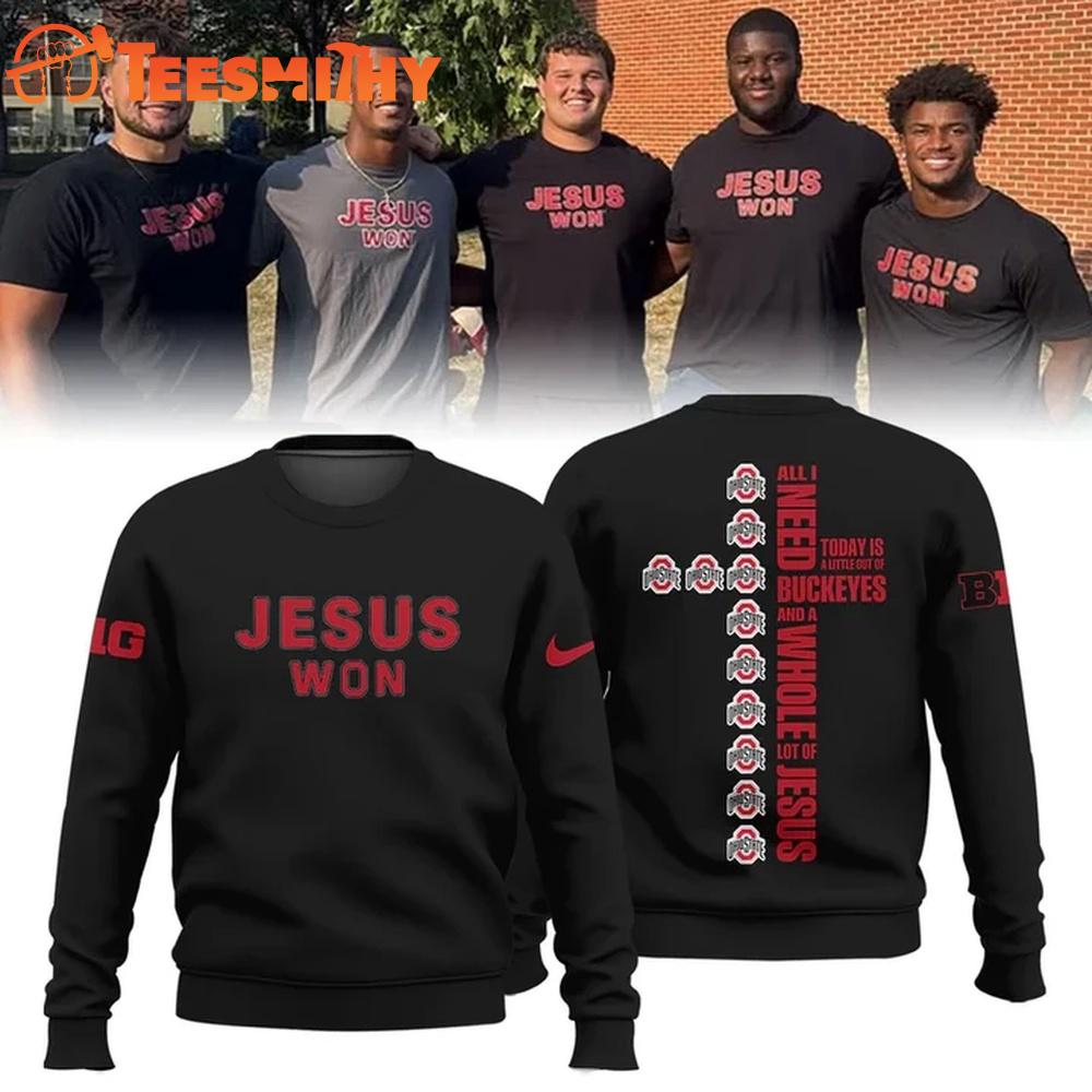 JESUS WON Ohio State Football 2025 Sweatshirt
