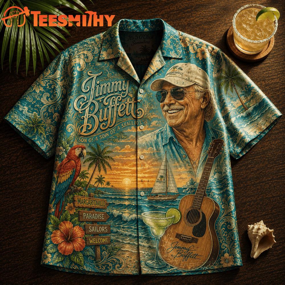 Jimmy Buffett Music Graphic 2026 Summer Hawaiian Shirt