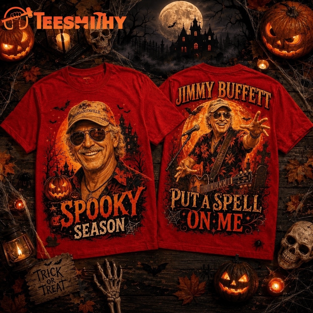 Jimmy Buffett Spooky Season Pumpkin Moon Halloween 3D Shirt