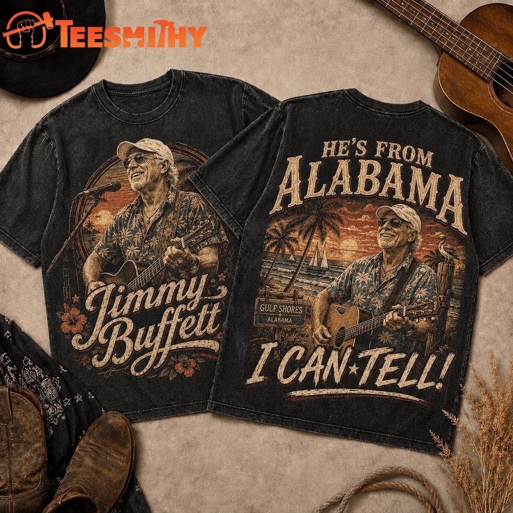 Jimmy Buffett Vintage Sunset Palm Guitar 3D Shirt
