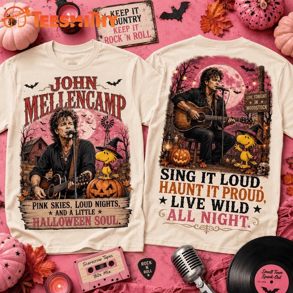 John Mellencamp Woodstock Pumpkin Roadshow Halloween 3D Shirt