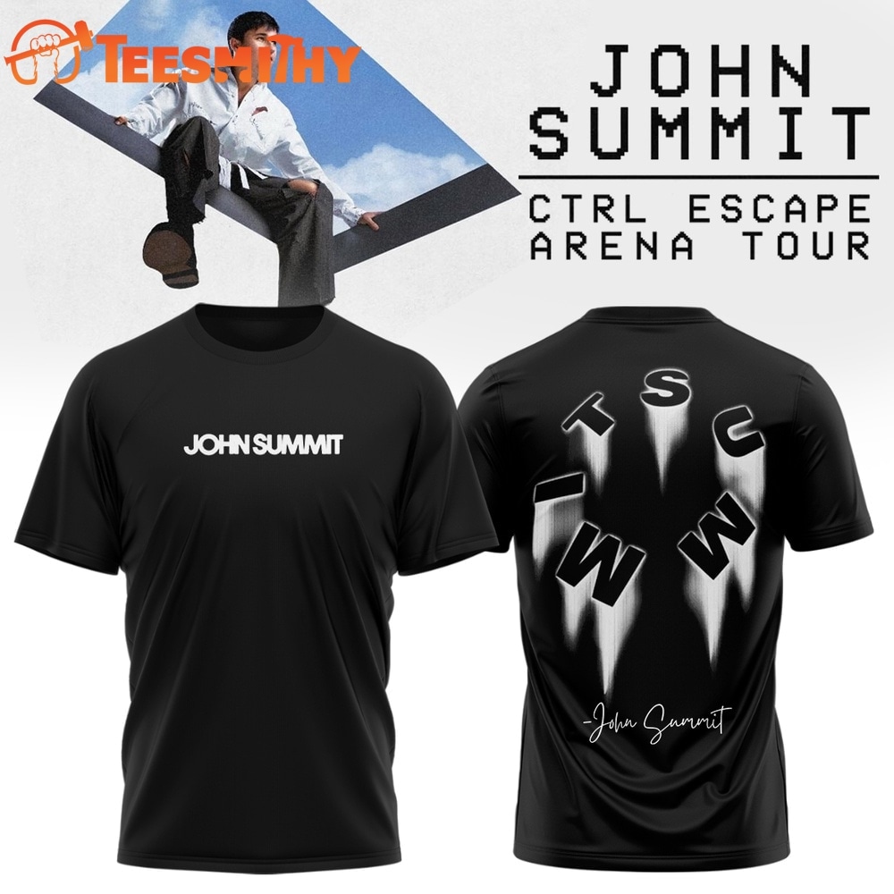 John Summit CTRL ESCAPE Arena Tour 2026 Black 3D Shirt