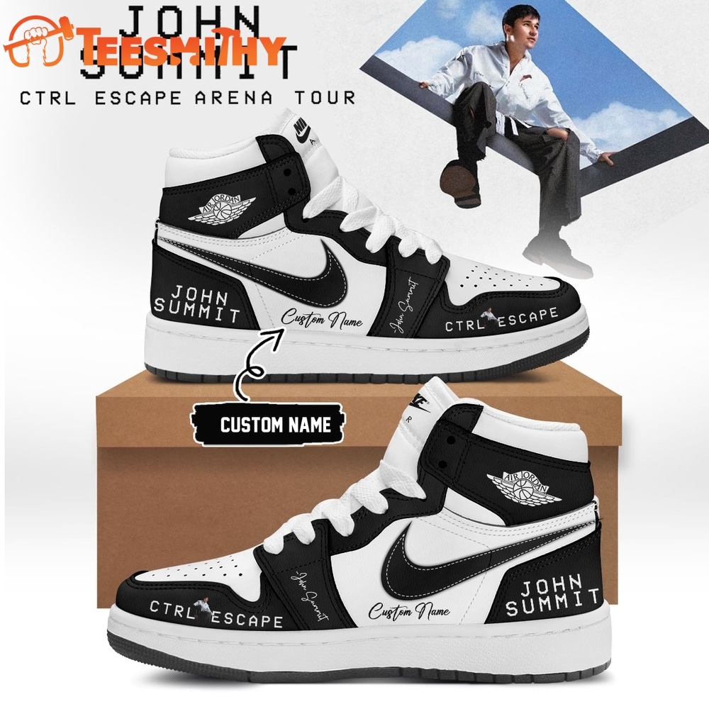 John Summit CTRL ESCAPE Arena Tour 2026 Black Air Jordan 1 Hightop Shoes