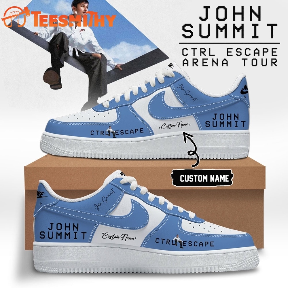 John Summit CTRL ESCAPE Arena Tour 2026 Blue Air Force 1 Shoes Sneakers