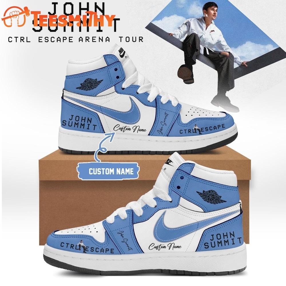 John Summit CTRL ESCAPE Arena Tour 2026 Blue Air Jordan 1 Hightop Shoes