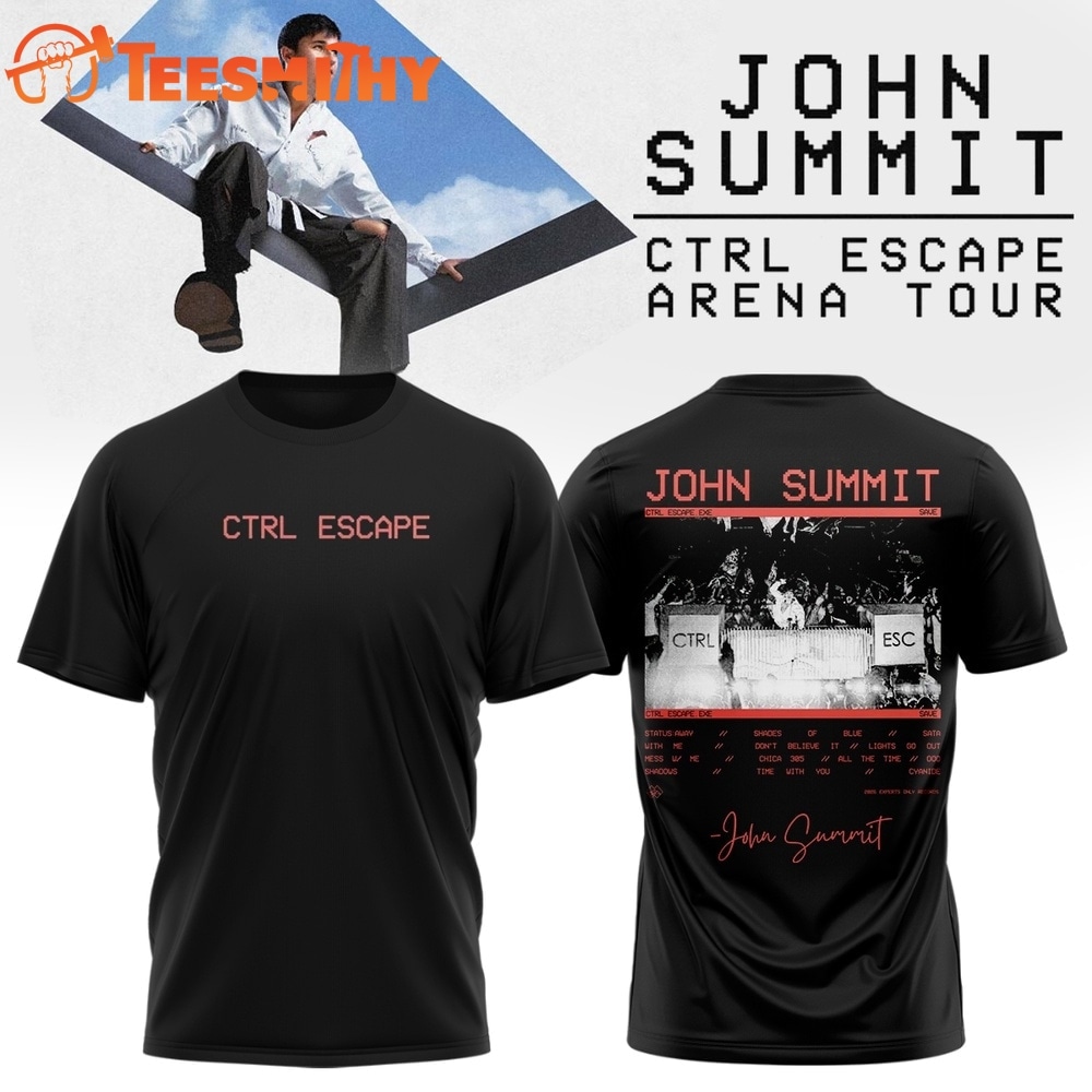 John Summit CTRL ESCAPE Arena Tour 2026 Scheduler T Shirt