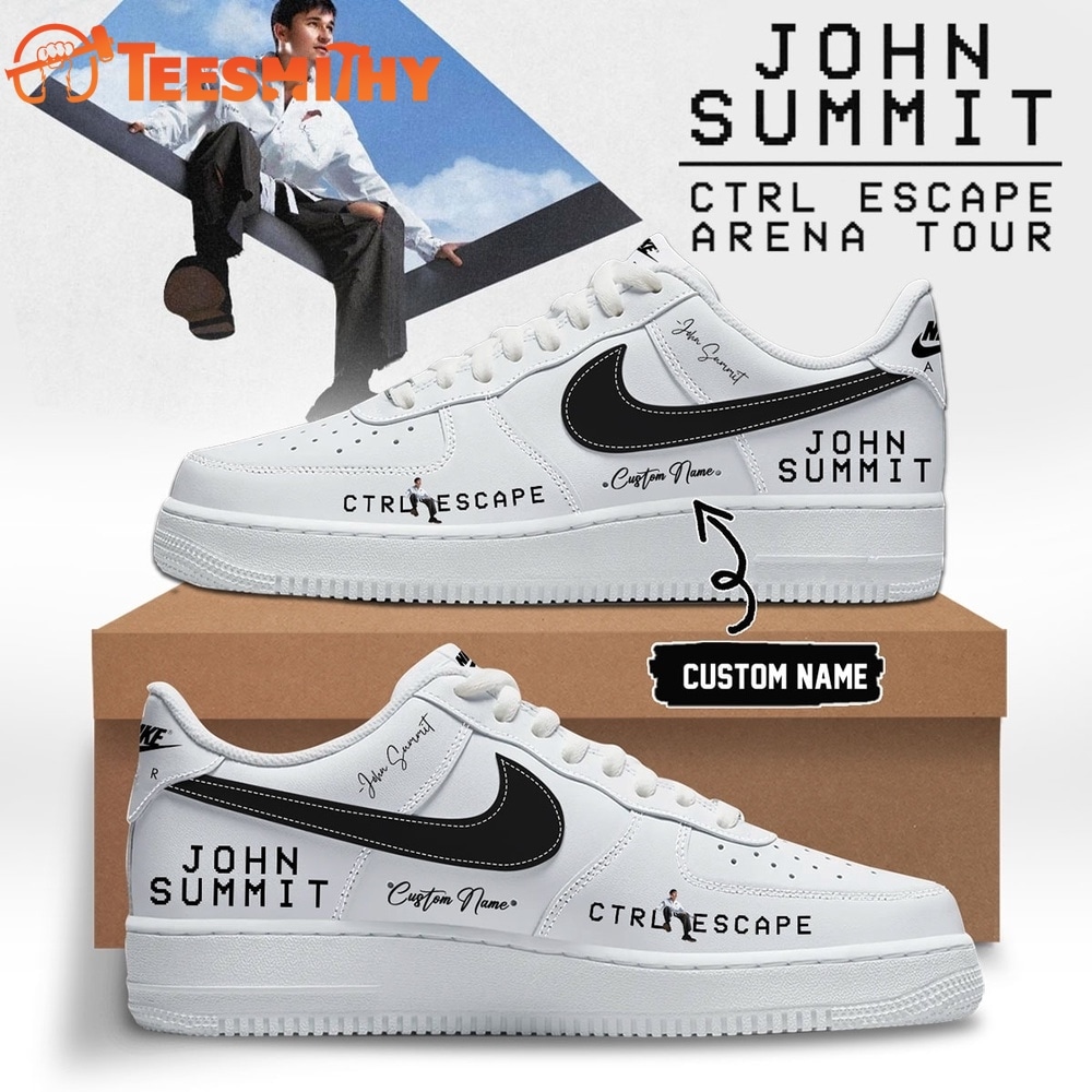 John Summit CTRL ESCAPE Arena Tour 2026 White Air Force 1 Shoes Sneakers