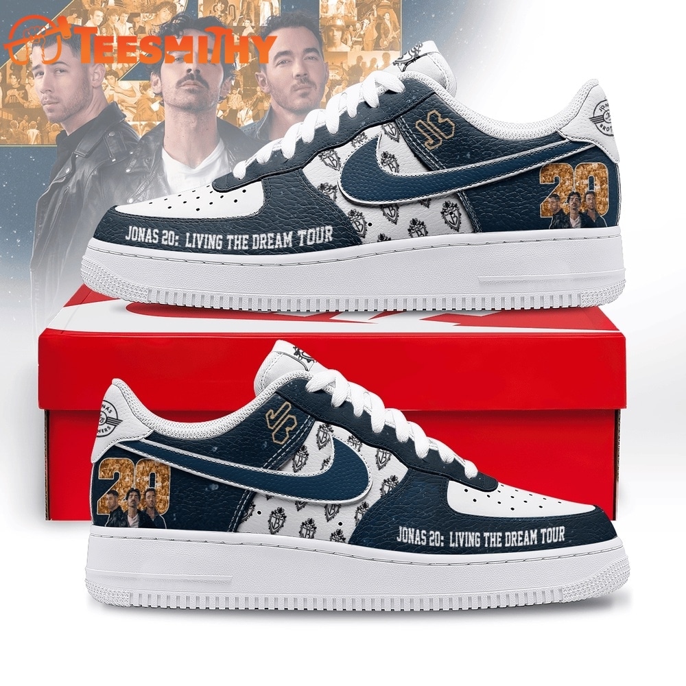 Jonas Brothers Jonas 20 Living the Dream Tour Custom Air Force 1 Shoes