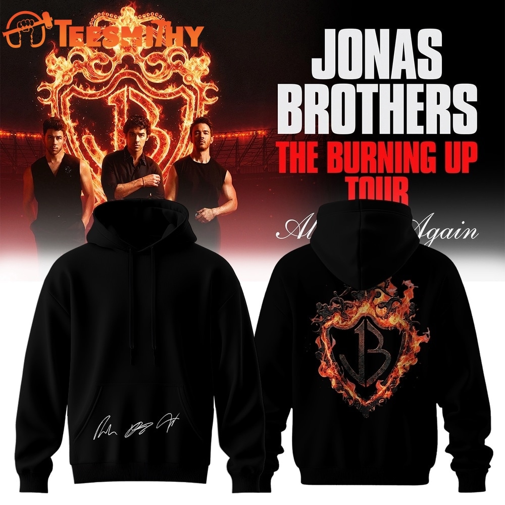 Jonas Brothers The Burning Up Tour 2026 New Design Hoodie