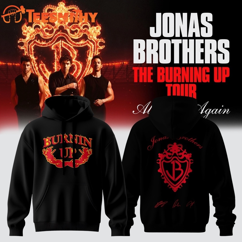 Jonas Brothers The Burning Up Tour 2026 Signature 3D Hoodie
