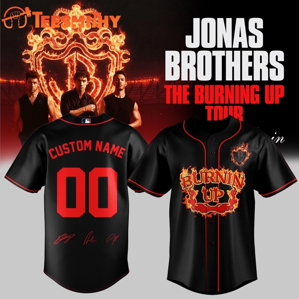 Jonas Brothers The Burning Up Tour 2026 Signature Custom Baseball Jersey