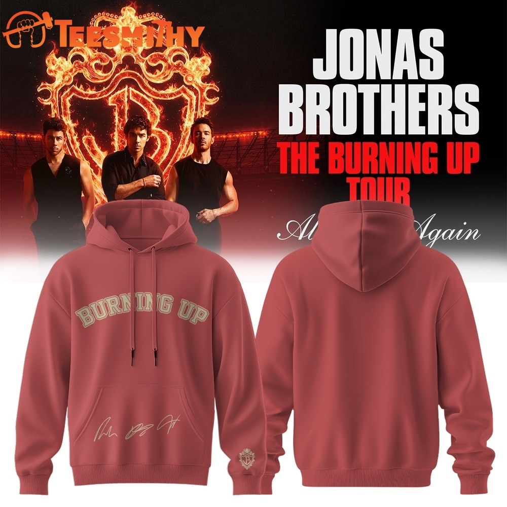 Jonas Brothers The Burning Up Tour 2026 Signature Limited Hoodie