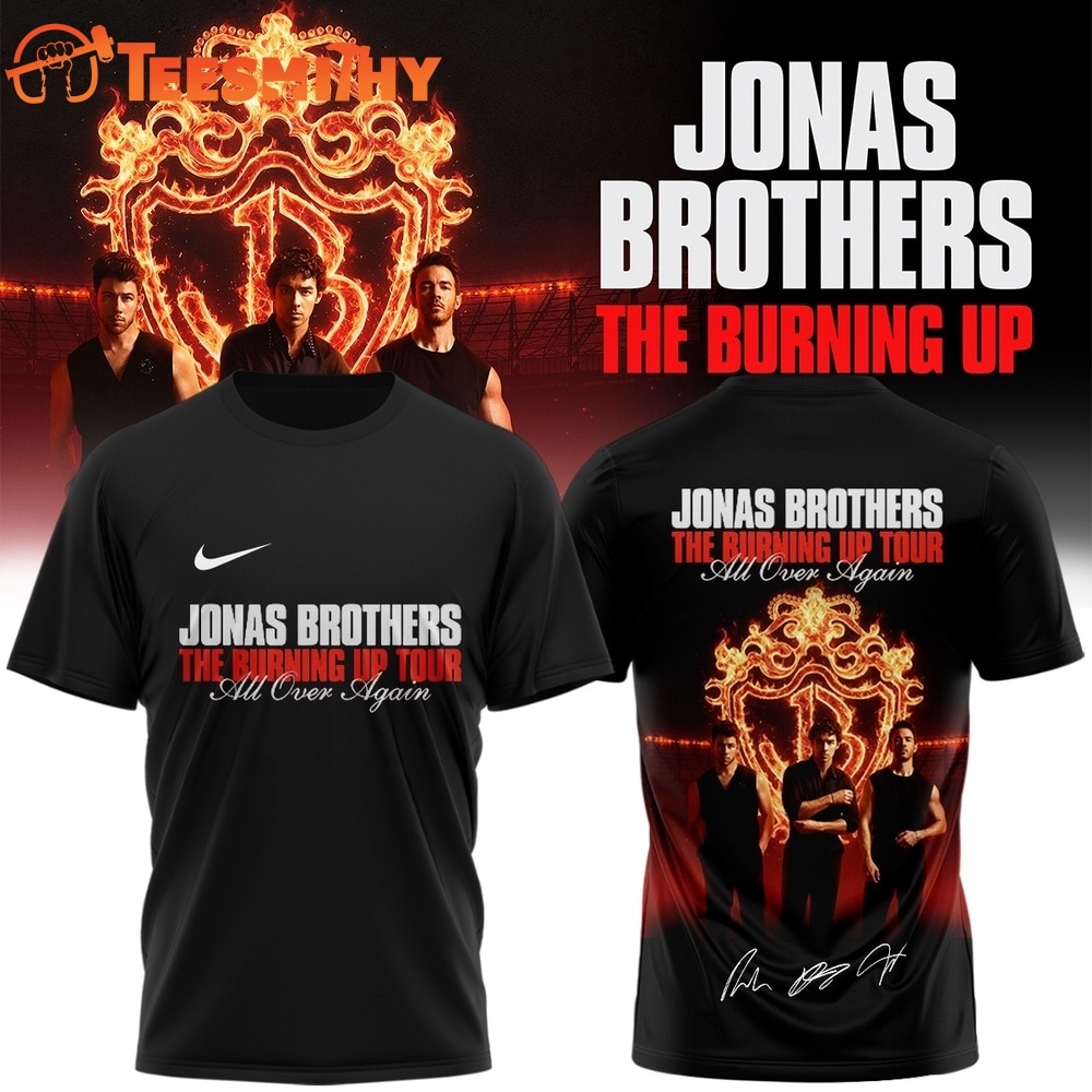 Jonas Brothers The Burning Up Tour 2026 Signature Music Graphic T Shirt