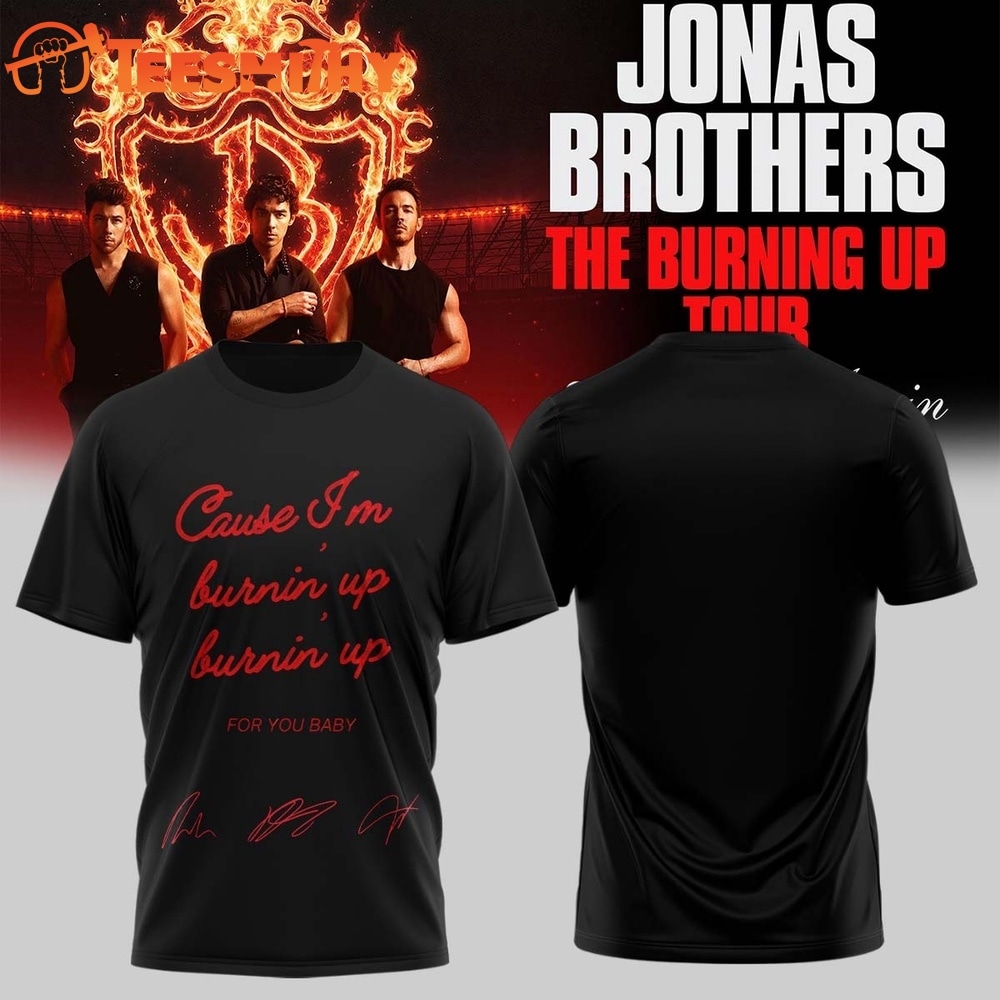 Jonas Brothers The Burning Up Tour 2026 Signature T Shirt