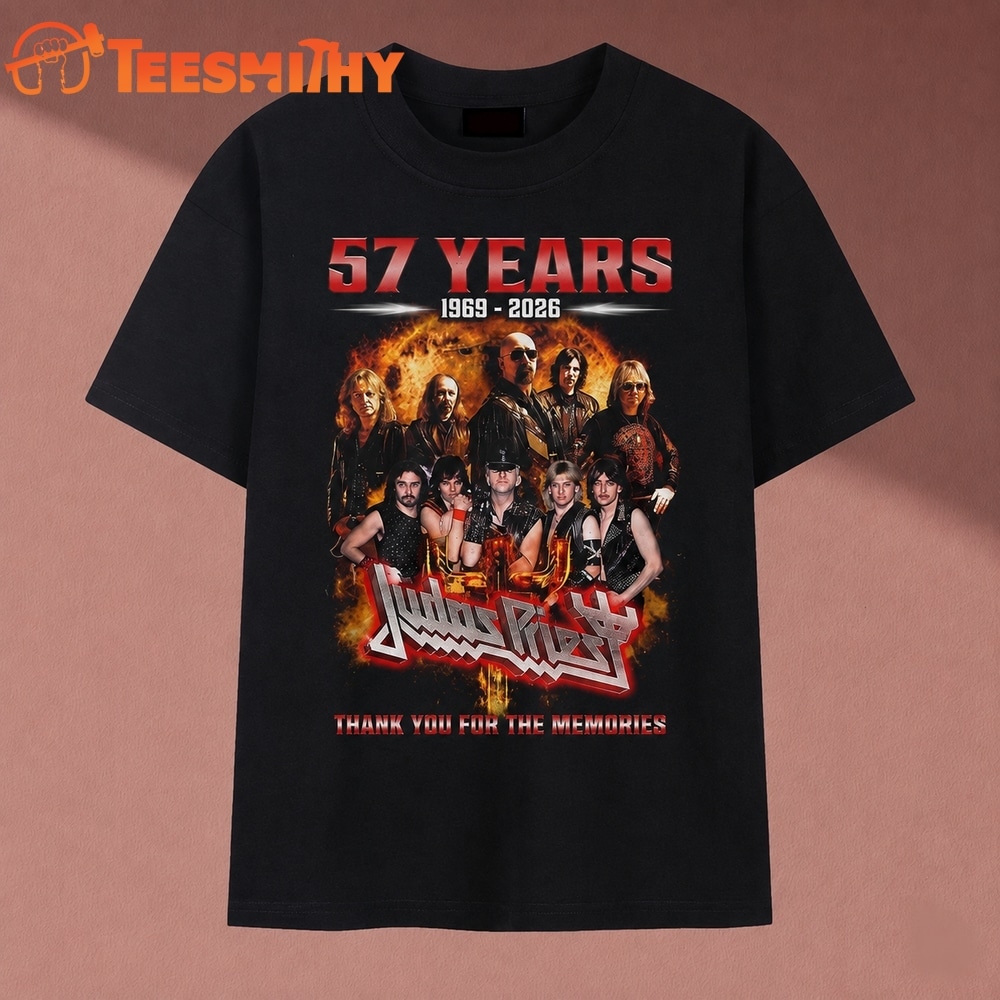 Judas Priest 57 Years 1969 2026 Thank You For The Memories Vintage T Shirt