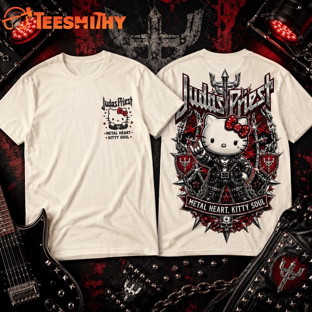 Judas Priest Metal Heart Kitty Soul Vintage Heavy Metal 3D Shirt
