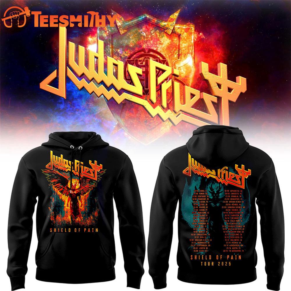 Judas Priest The Shield of Pain Tour 2025 New Hoodie