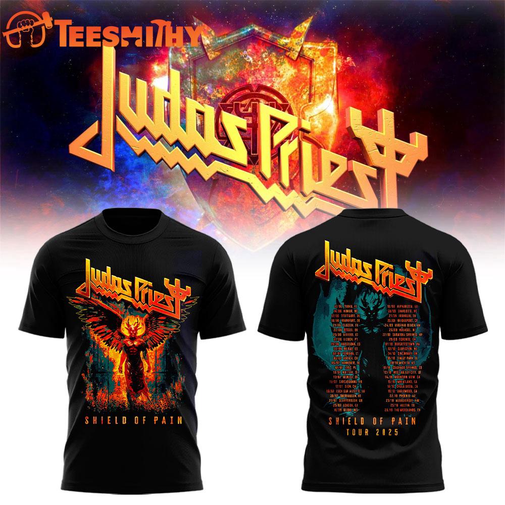 Judas Priest The Shield of Pain Tour 2025 T Shirt