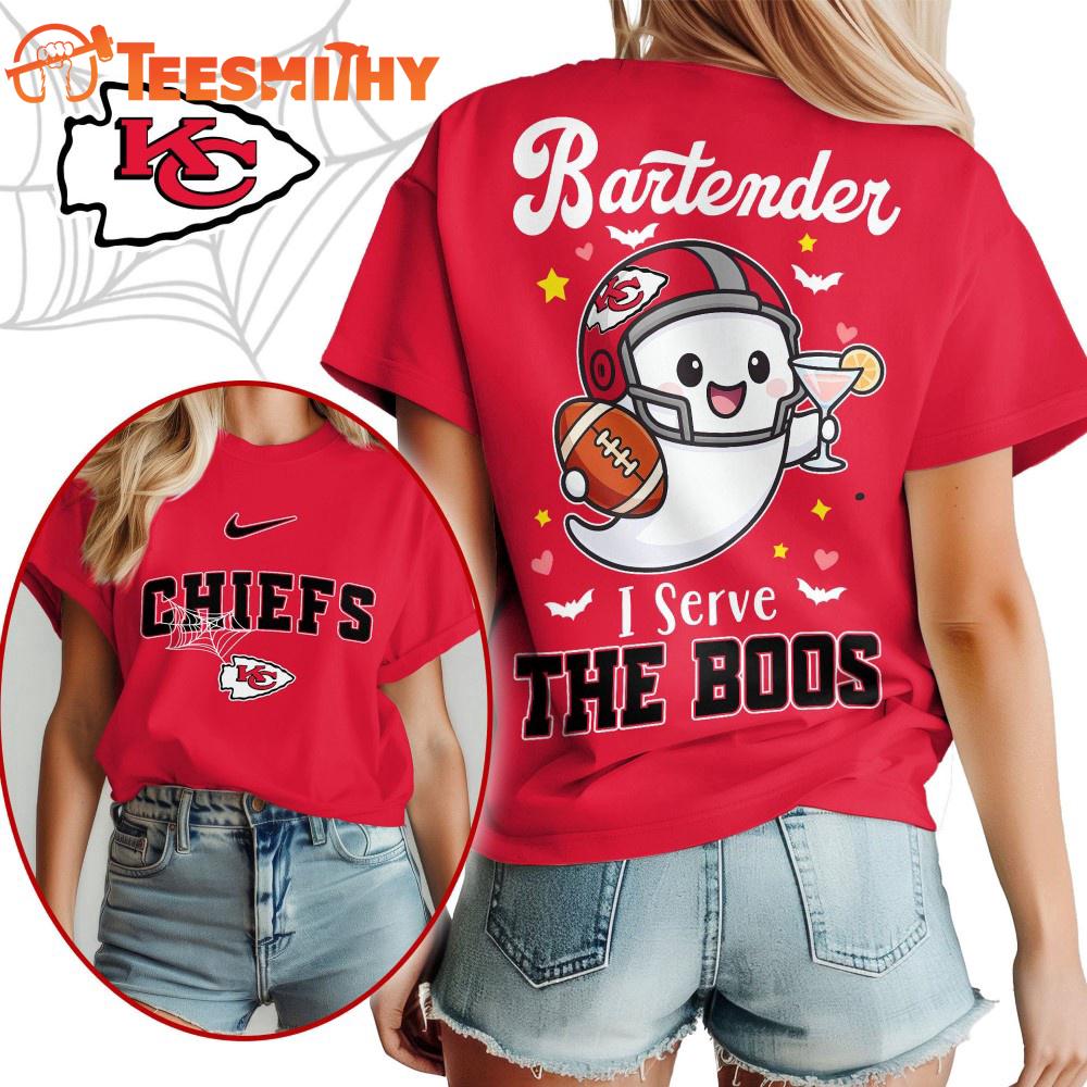 Kansas City Chiefs 2025 NFL Bartender Halloween Fan All Over Print Shirt Kansas City Chiefs 2025 NFL Bartender Halloween Fan All Over Print Shirt