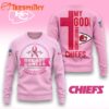 Las Vegas Raiders 2025 NFL My God Is Stronger Than Breast Cancer Chritmas Sweater
