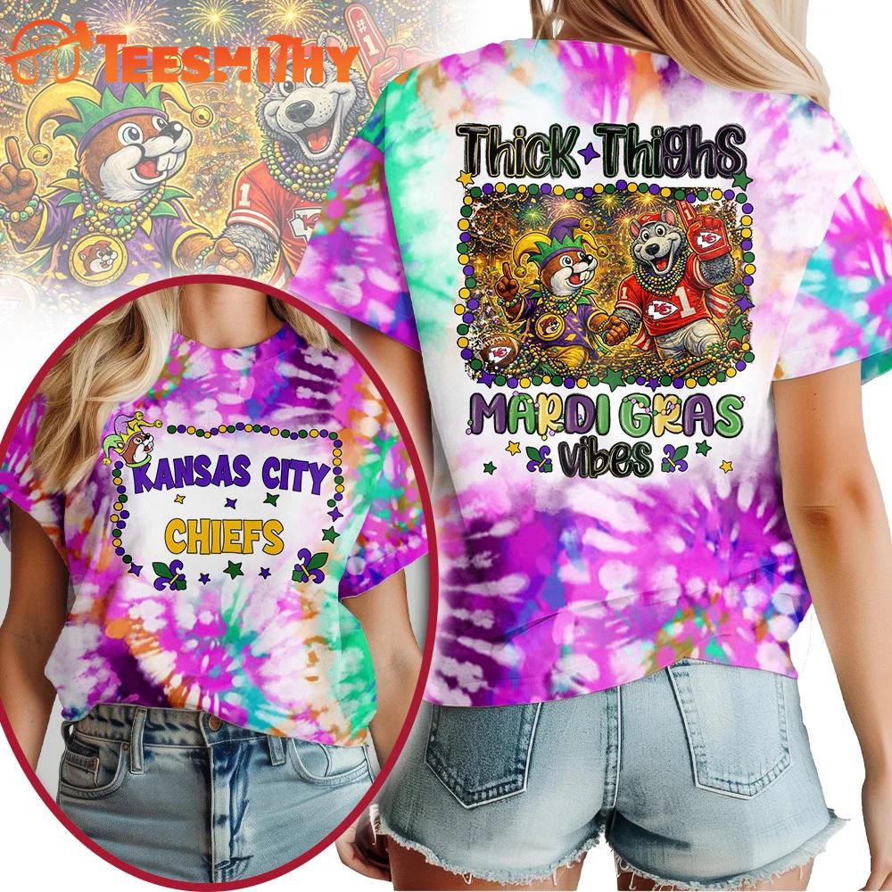 Kansas City Chiefs 2026 NFL Buc-ee's Mardi Gras Unisex 3D Shirt
