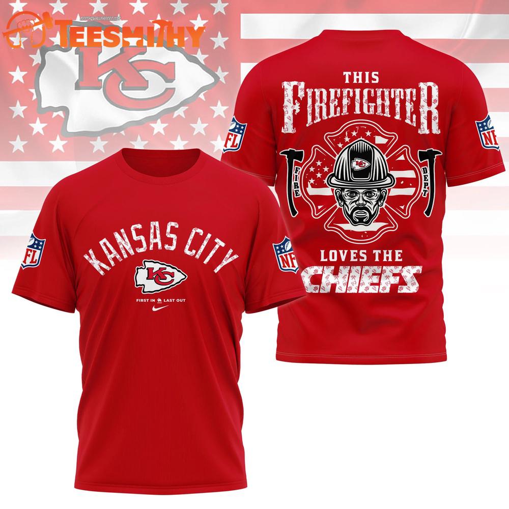 Kansas City Chiefs 2026 NFL Firefighter Tribute 3D Shirt