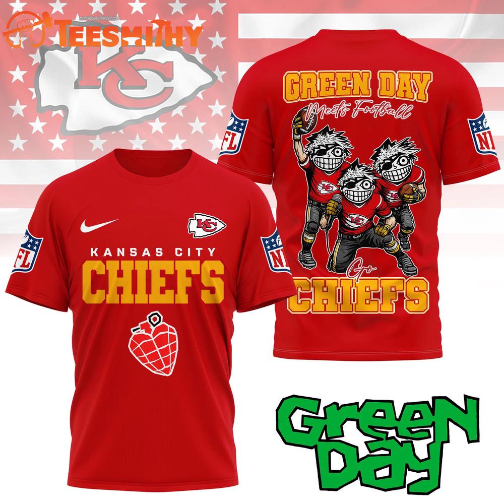 Kansas City Chiefs 2026 NFL Green Day All Over Print Shirt
