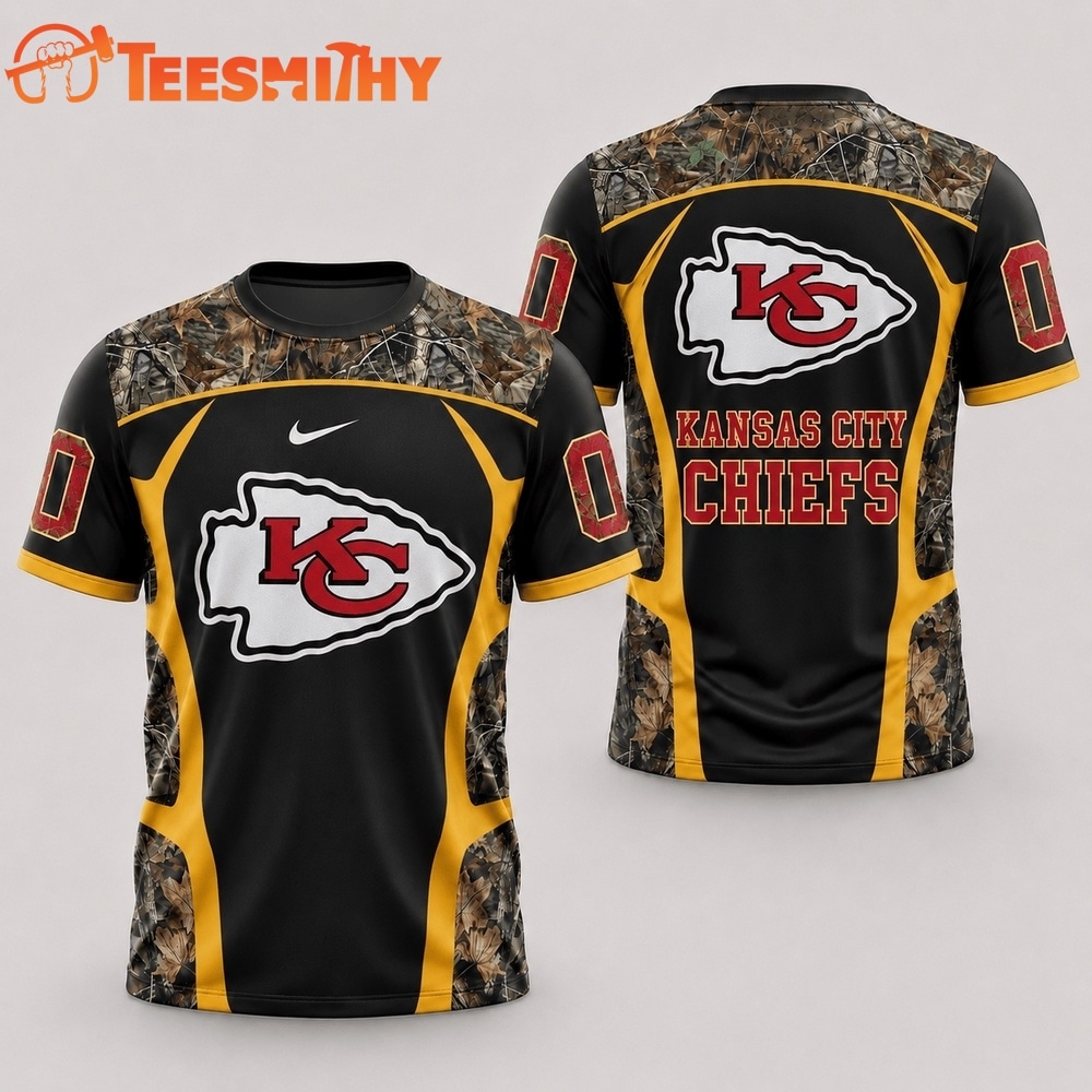 Kansas City Chiefs 2026 NFL Hunting Camo 3D Shirt