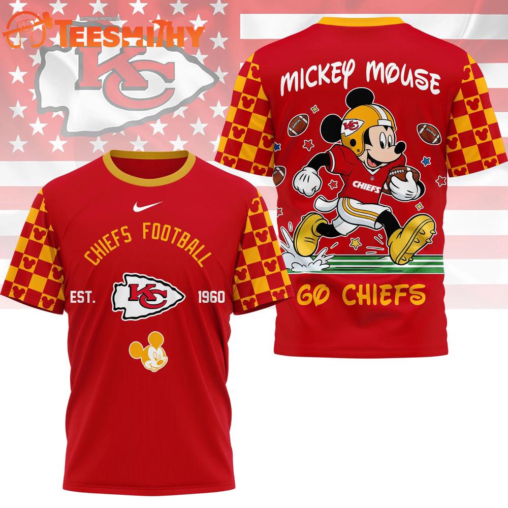 Kansas City Chiefs 2026 NFL Mickey Football Special New 3D T Shirt