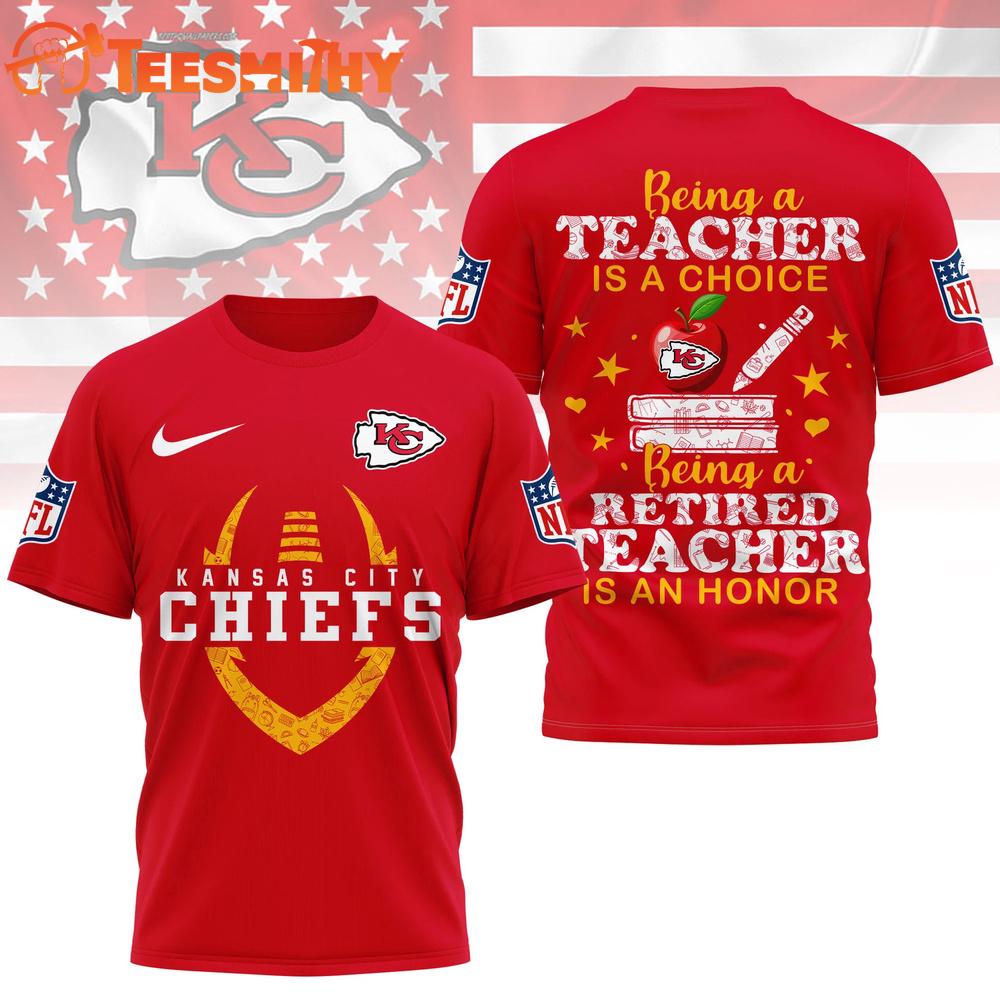 Kansas City Chiefs 2026 NFL Teacher Honor 3D T Shirt