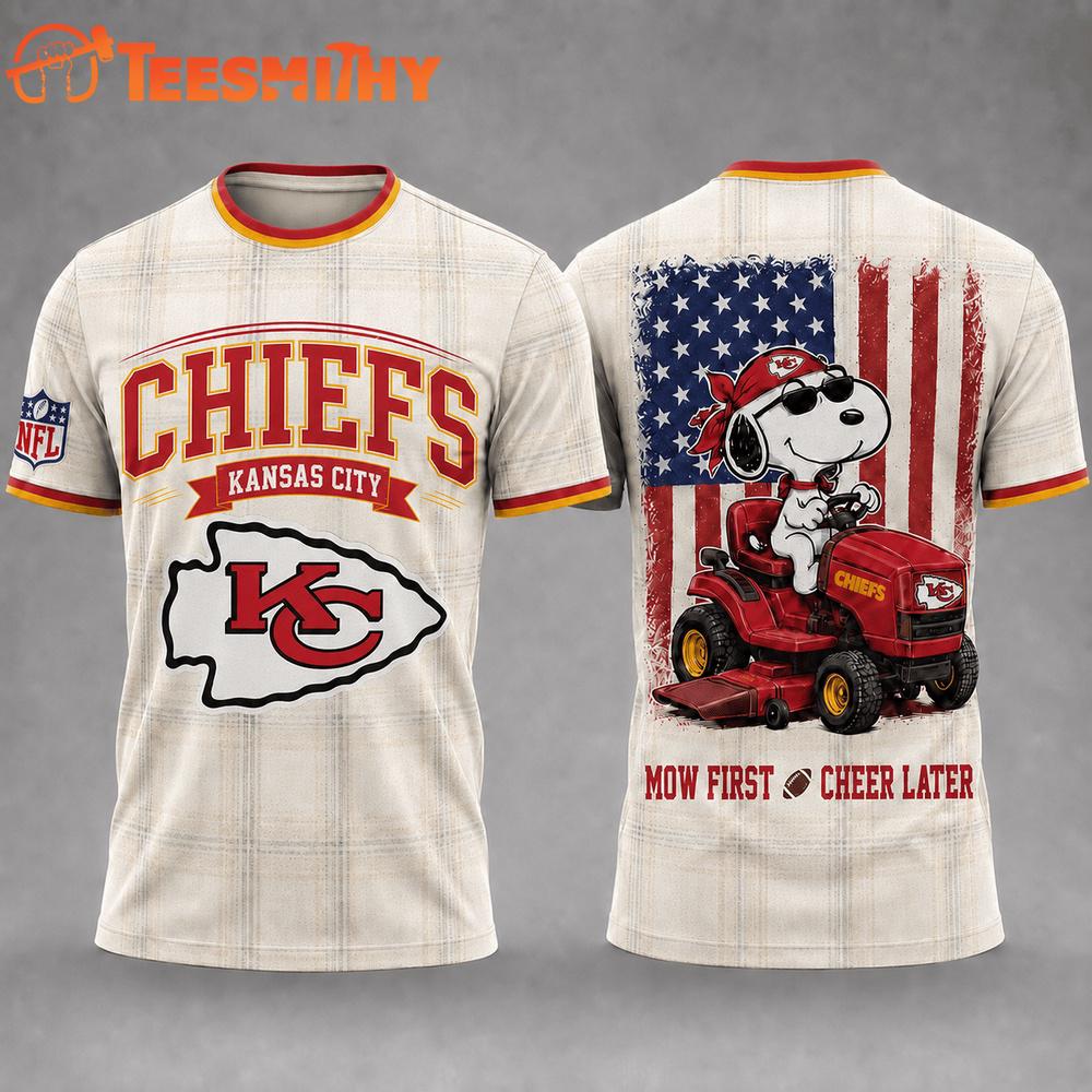 Kansas City Chiefs Funny Football Snoopy Gardening Lovers 3D T Shirt