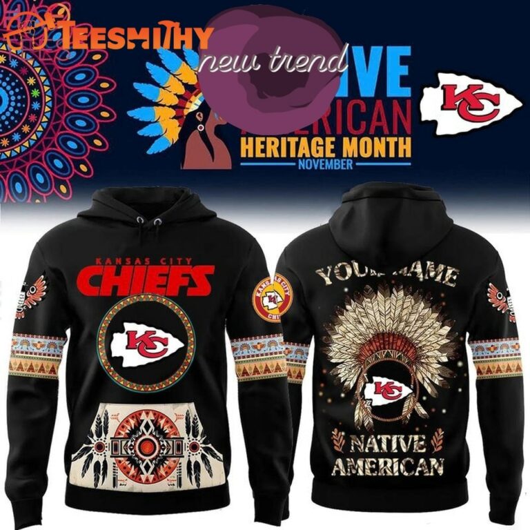 Kansas City Chiefs Native American Heritage Month Custom Name Hoodie ...
