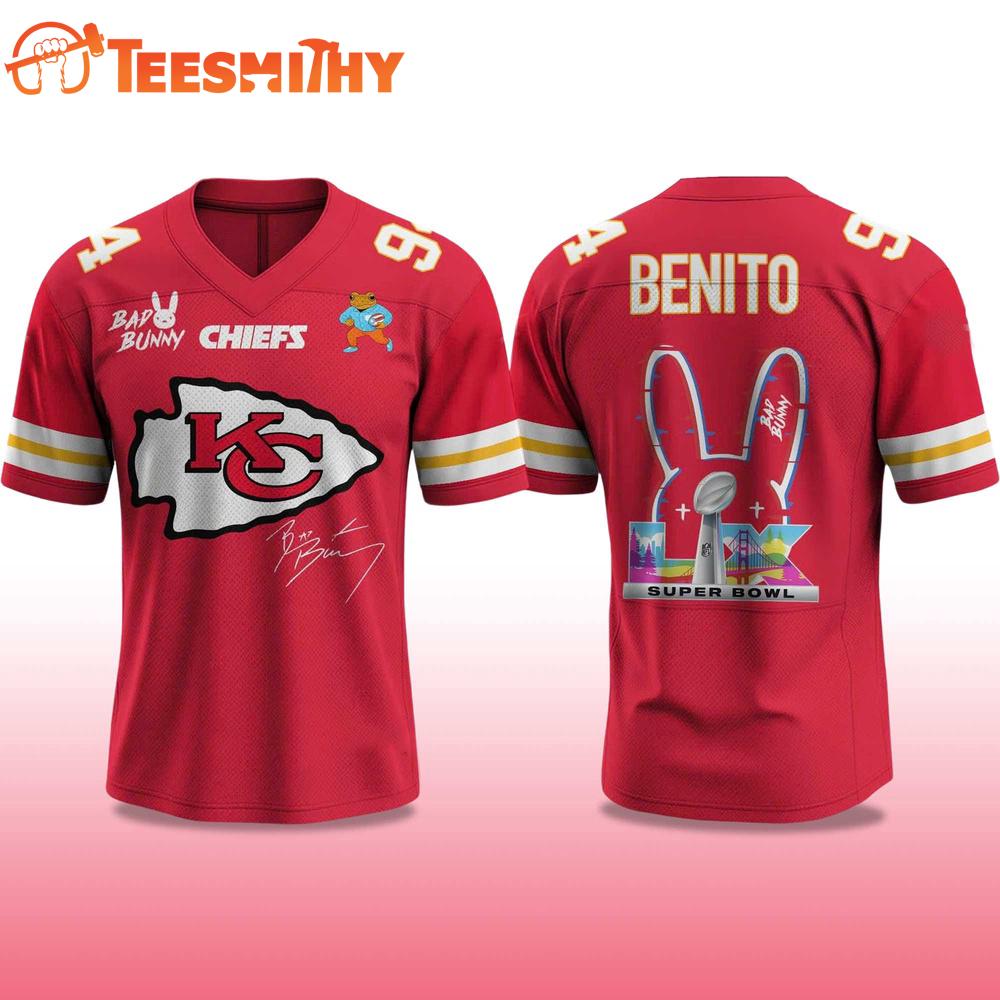 Kansas City Chiefs NFL Bad Bunny 2026 Super Bowl LX Football Jersey